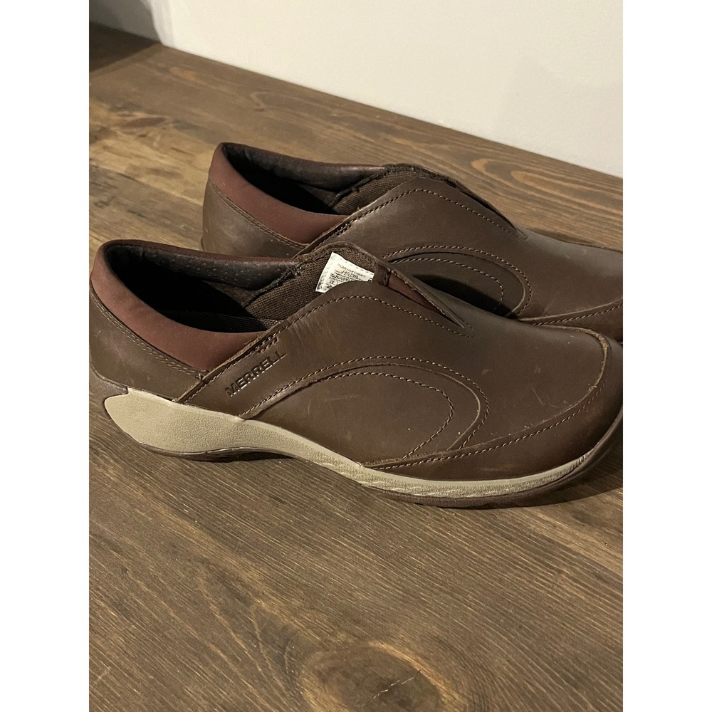 Merrell Encore Q2 Moc leather slip-on shoes espresso brown